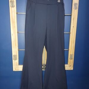 Halara Elegant Navy Blue Women's Wide Leg Dress Pants Medium Regular